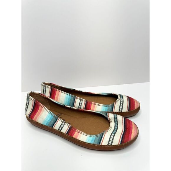 Zodiac Flats Bohemian Slip On Striped Size 7.5 Fabric Upper Casual - Picture 1 of 10